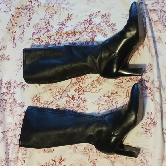 Cole Haan Nike Air heeled black leather boots women's size 8.5 - Picture 9 of 11